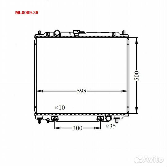 Радиатор Mitsubishi pajero 93-99 MI-0089-36 (AD)