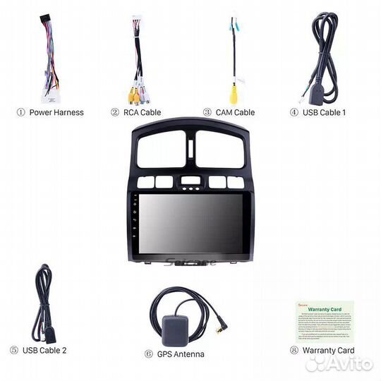 Магнитола Hyundai Santa Fe 1 Android