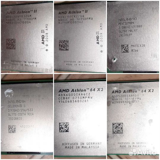 Процессоры на пк и ноут