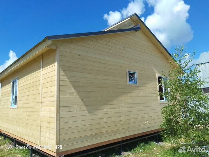 Каркасный дом дачный утеплённо 9х6м