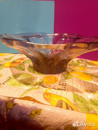 Ваза для фруктов стекло СССР