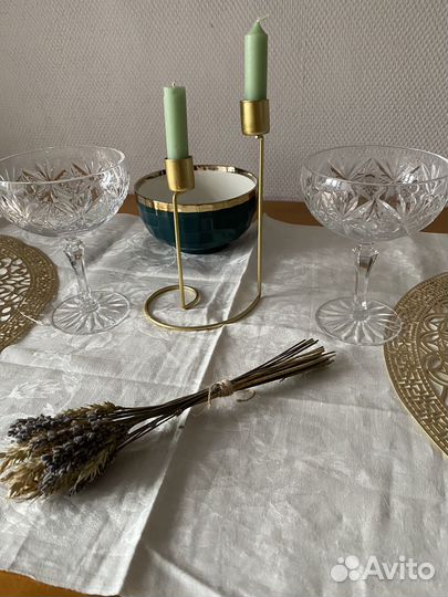 Посуда СССР хрусталь новогодняя посуда