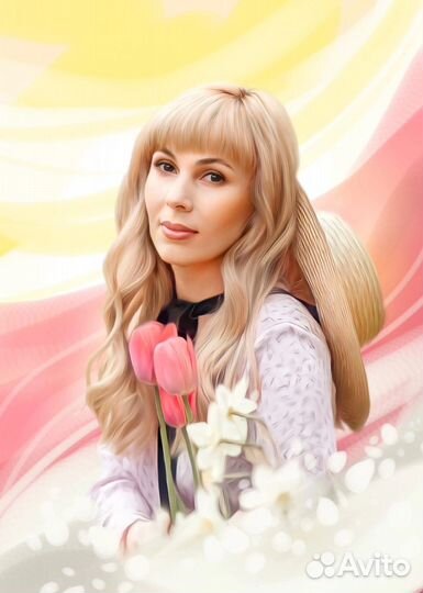 Подарок девушке Портрет на холсте