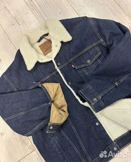 Джинсовая куртка с мехом мужская Levi's 52-54