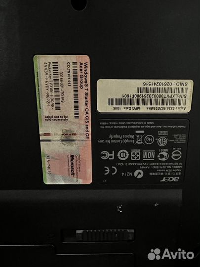 Ноутбук acer aspire 5334 902g25