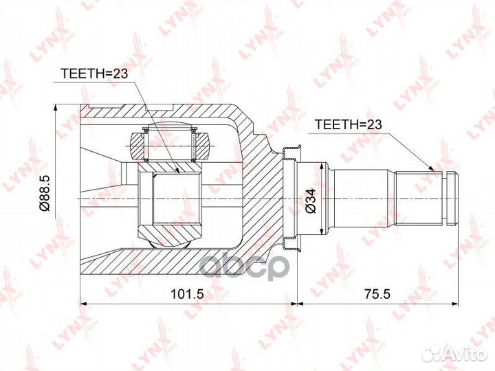 ШРУС toyota corolla/caldina -06 внутр. ci3719