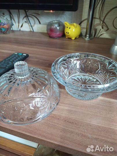 Ваза конфетница хрустальная