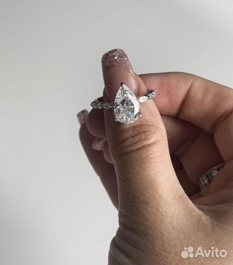 Кольцо дорожка с грушей 16.5