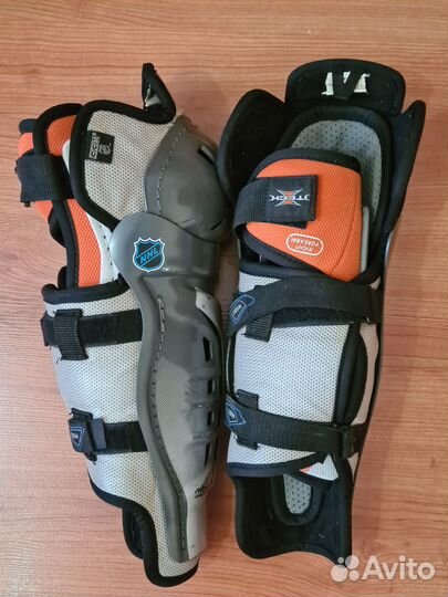 Наколенники щитки ссм серые с оранжевыми вставками