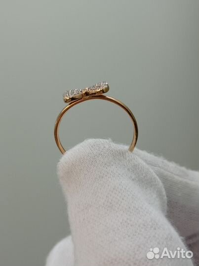 Кольцо 585' Арт. К000390, вес 1,52 гр. Р-р 18,5