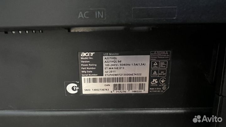 Монитор Aсer A221HqL