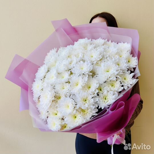 Букет-гигант из хризантем ромашек с доставкой