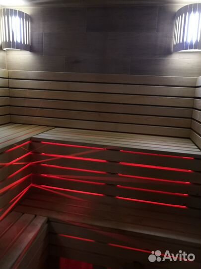 Русская баня на дровах с бассейном, мангалом