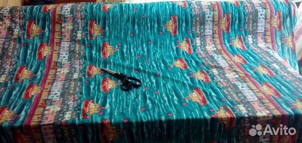 Ткань трикотаж кулирка кораблики и ромашки