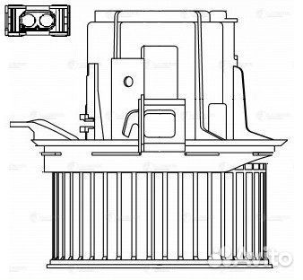 Luzar LFH1556 Эвентилятор отоп. для ам Mercedes-Be