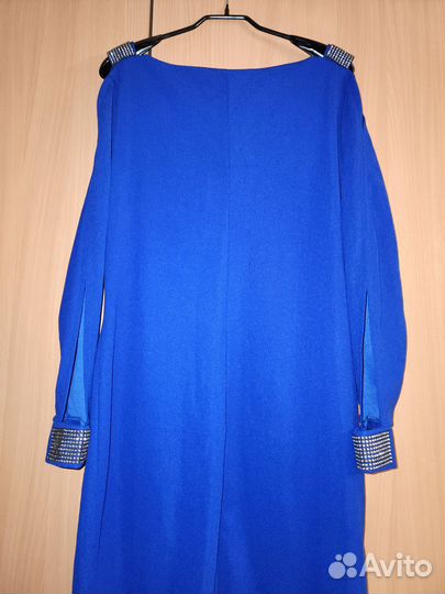 Вечернее Праздничное Платье синее со стразами