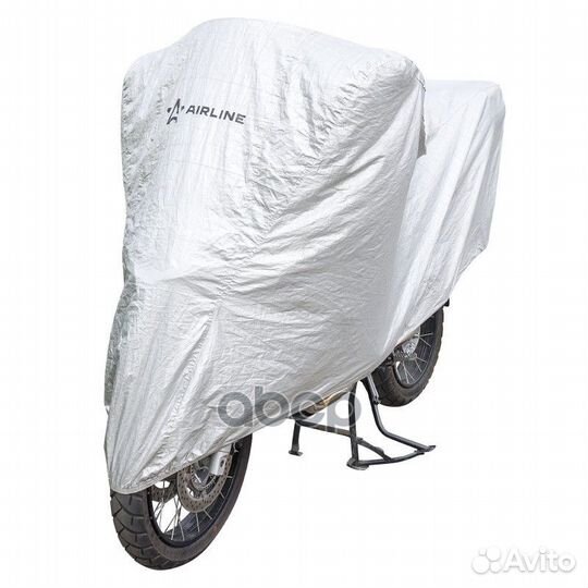 Тент на мотоцикл защитный L 250*100*120 см серый