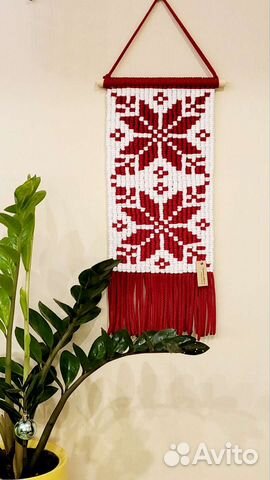Панно макраме Узоры