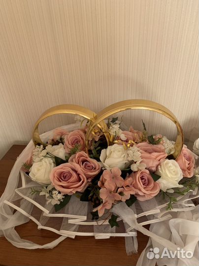 Свадебные кольца на машину