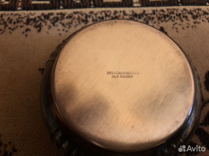 Набор стаканчиков в посеребренных подстаканниках