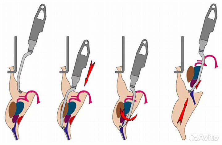 Вилка большая для потрошения птицы