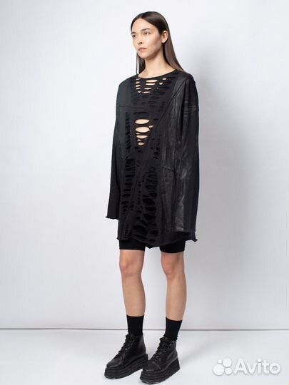 Лонгслив-платье - Чёрный клевер-L