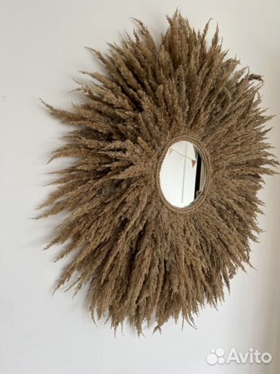 Зеркало круглое бохо