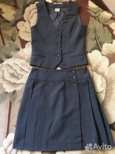 Школьная форма для девочки 128 134 серая