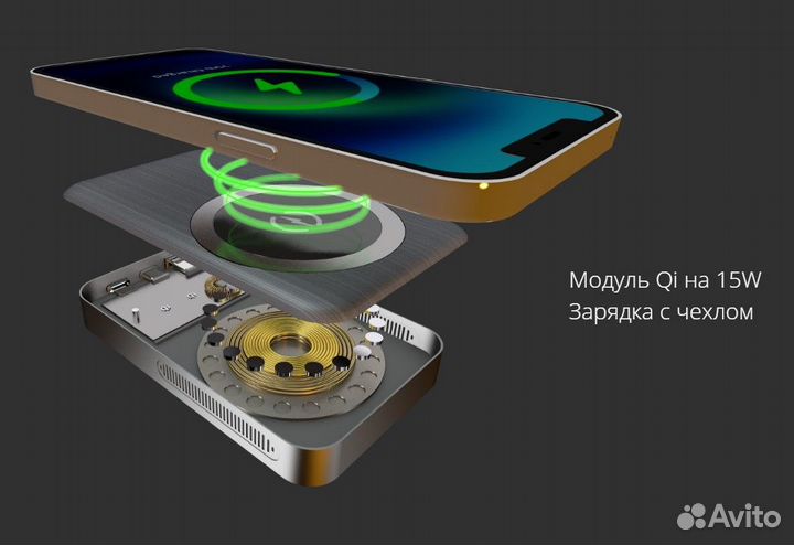 Внешний аккумулятор TOP-M10 10000 mAh, чёрный