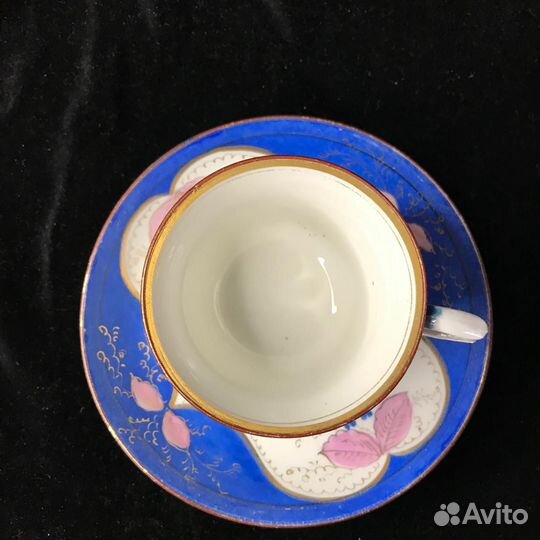 Чайная пара Кузнецов Роспись Редкие клейма Люкс