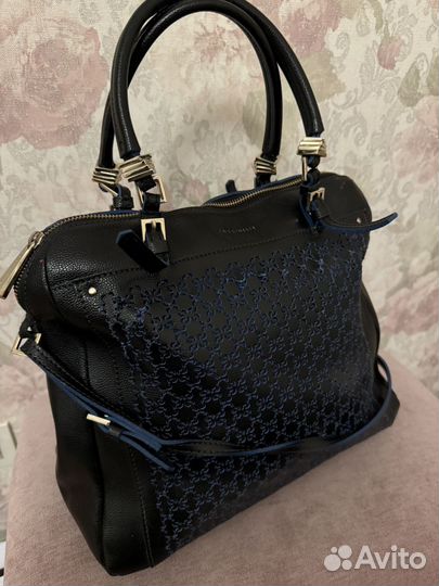 Сумка coccinelle черно-синяя