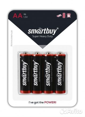 Батарея SmartBuy R6(AA) 4 шт