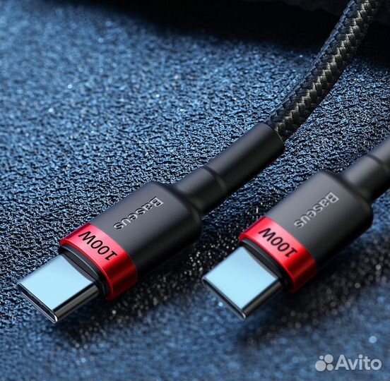 Кабель зарядный Baseus Type-C,100Вт, 480Мбит.с, 1м