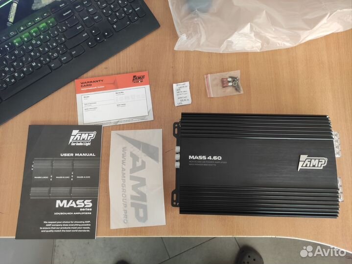 Усилитель 4 канальный AMP mass 4.60