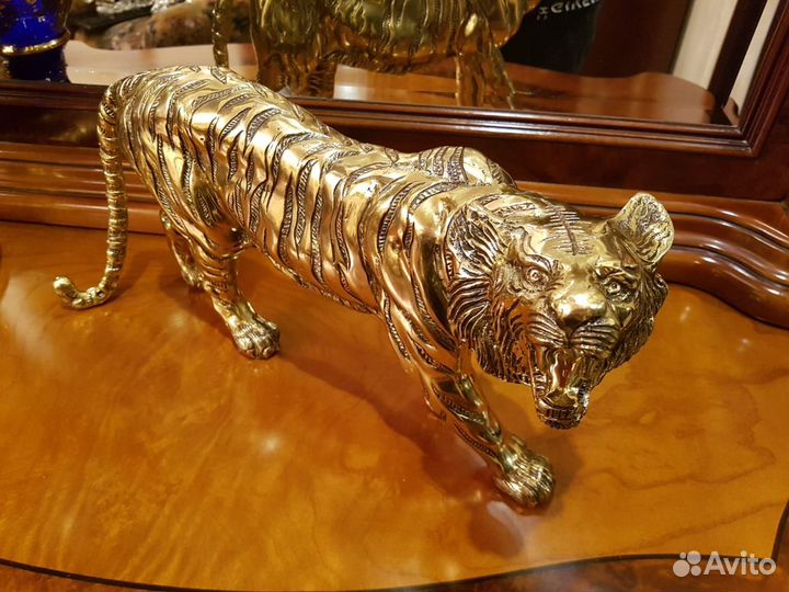 Тигр Большой Бронза 40 см. Новый