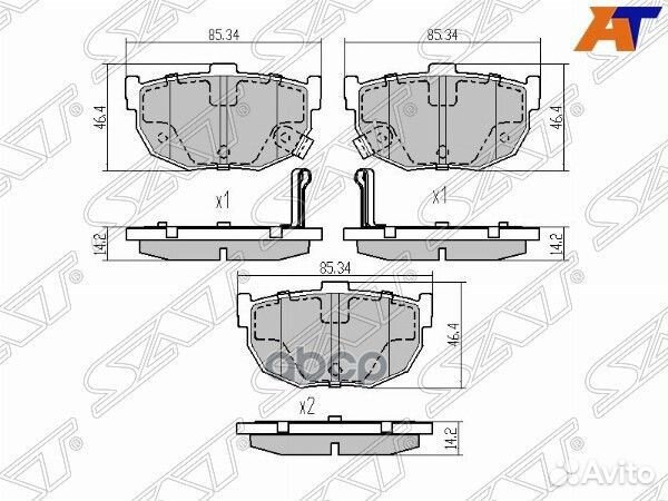 Колодки тормозные зад KIA cerato 04- ST-58302-2