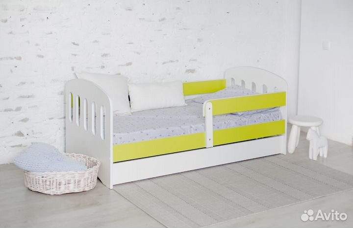 Кроватка из лдсп детская высокий борт софа цвет