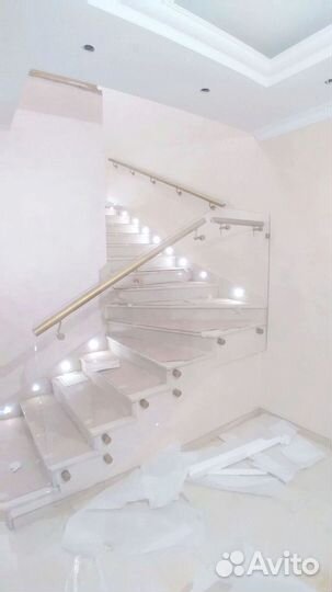 Стеклянные ограждения, перила