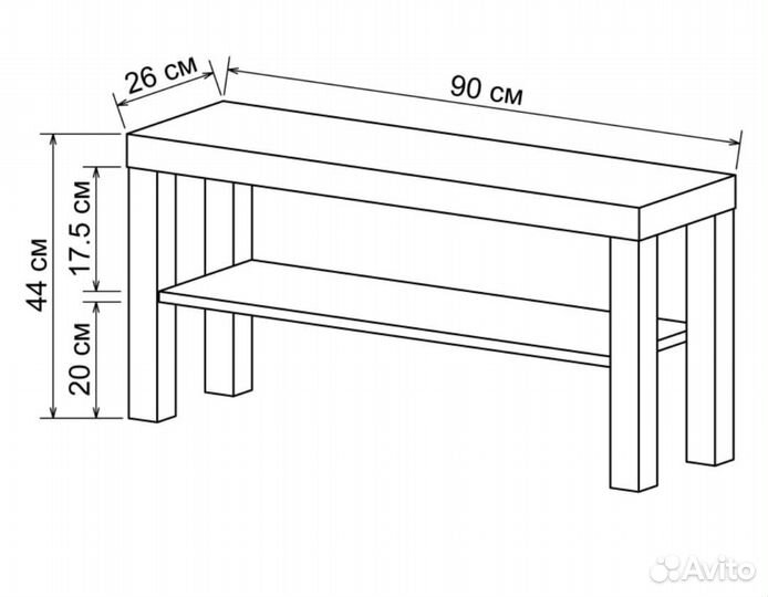 Тумба под тв IKEA Лакк