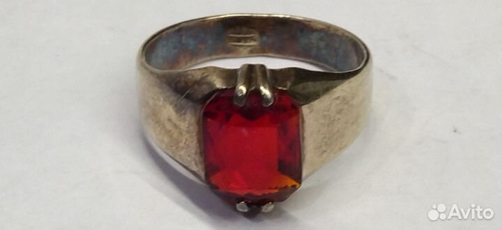 Кольцо. серебро. 875 проба позолота СССР