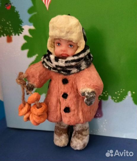 Ватная ёлочная игрушка