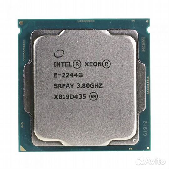 Xeon E-2244G 4 Cores, 8 Threads, 3.8/4.8GHz, 8M, D