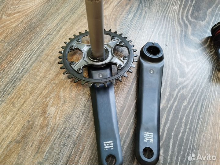 Система шатунов Shimano SLX, FC-M7100, 34T, 175 mm