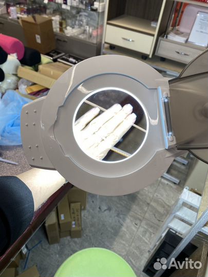 Лампа лупа настольная новая