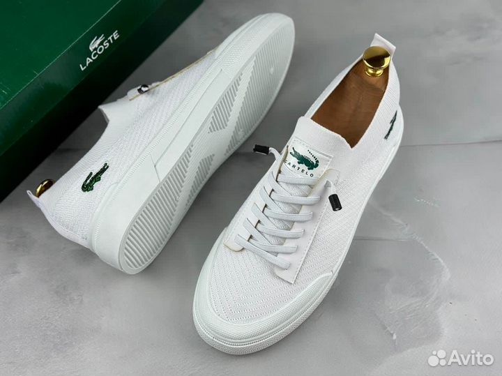 Кеды мужские белые lacoste