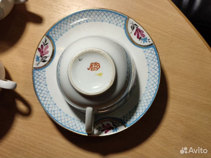 Чайная пара лфз, ручная роспись