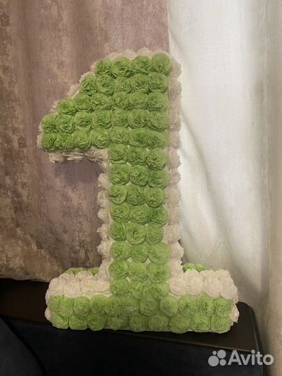 Цифра 1 на годик ребенку. Декор