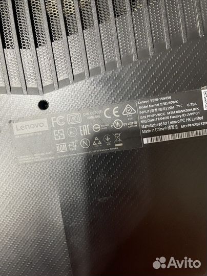 Игровой ноутбук Lenovo Y520-15ikbn
