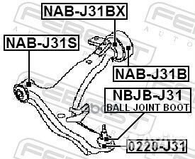 Сайлентблок рычага nissan murano/teana 02-08