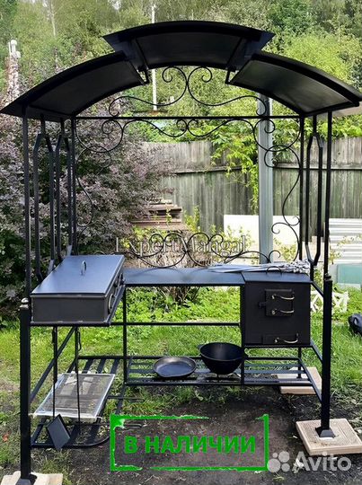 Мангал с крышей